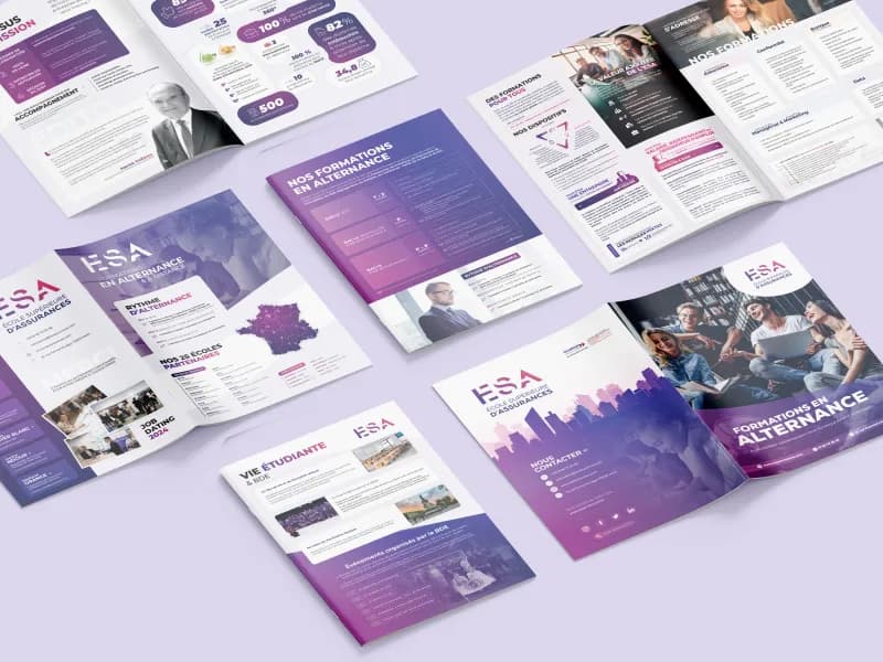 Brochures catalogue des programmes de l'ESA Assurances
